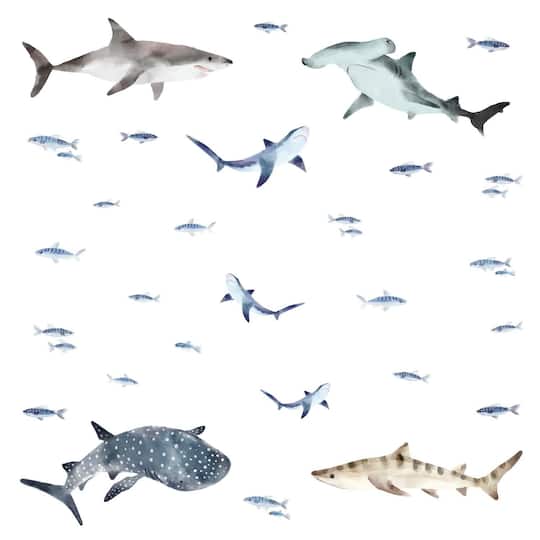 RoomMates Sharks Peel & Stick Wall Decals | Michaels®